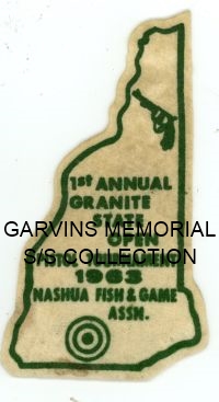 NEW HAMPSHIRE,GRANITE STATE OPEN PISTOL TOURNAMENT 1963 1